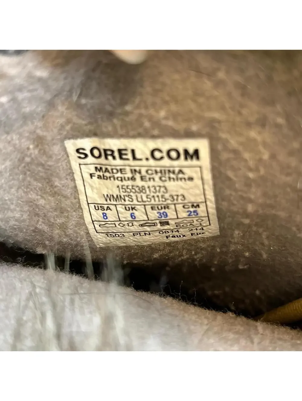 Sorel Joan of Arctic Fur Trim Winter Boots US 8 tan black waterproof Boot
